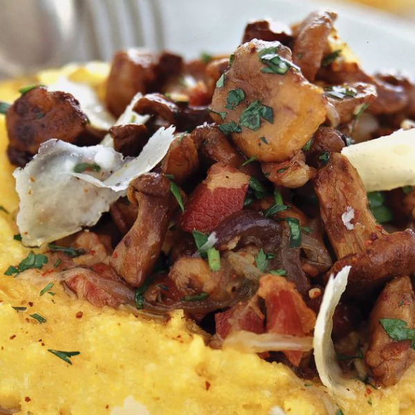 Polenta con funghi porcini